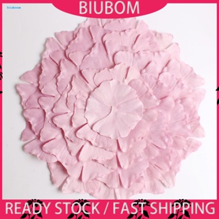 Biuboom แผ่นรองจาน PVC ลายใบแปะก๊วย ดอกไม้ ทนความร้อน สไตล์นอร์ดิก สําหรับห้องครัว