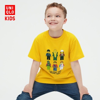 Uniqlo UT เลโก้ สําหรับเด็กผู้ชาย และเด็กผู้หญิง® เสื้อยืดแขนสั้น พิมพ์ลายเลโก้ 451117 Uniqlo