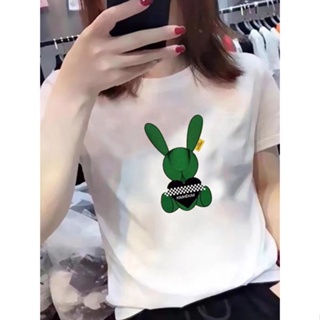 [Fashion Recommendation] เสื้อยืดแขนสั้น พิมพ์ลายกระต่าย เข้ากับทุกการแต่งกาย แฟชั่นฤดูร้อน สําหรับผู้หญิง