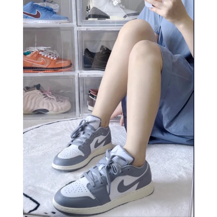 ของแท้-100-nike-jordan-air-jordan-1-low-vintage-grey-รองเท้าผ้าใบ