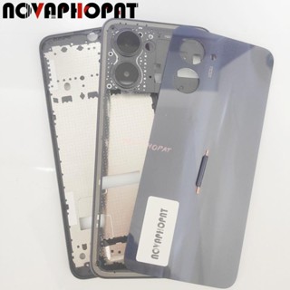 Novaphopat กรอบครอบแบตเตอรี่ เลนส์กระจก ด้านหลัง LCD สําหรับ Realme C33 RMX3624