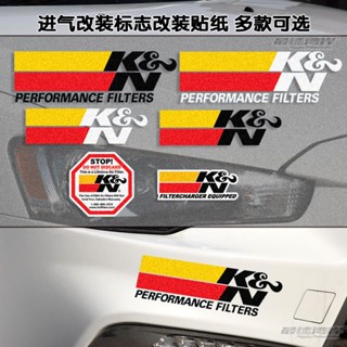 สติกเกอร์โลโก้ตัวอักษร K Wangan สีแดง สีเหลือง ดัดแปลง สําหรับติดกันชนหน้ารถยนต์