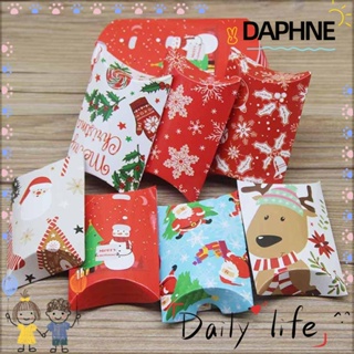 Daphne กล่องกระดาษใส่ขนมลายซานตาคลอสสําหรับตกแต่งเทศกาลคริสต์มาส Diy