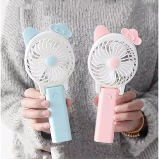 Handy Mini fan พัดลมพกพาชาร์จสายUSB ใส่ถ่านลมแรง ส่งฟรี