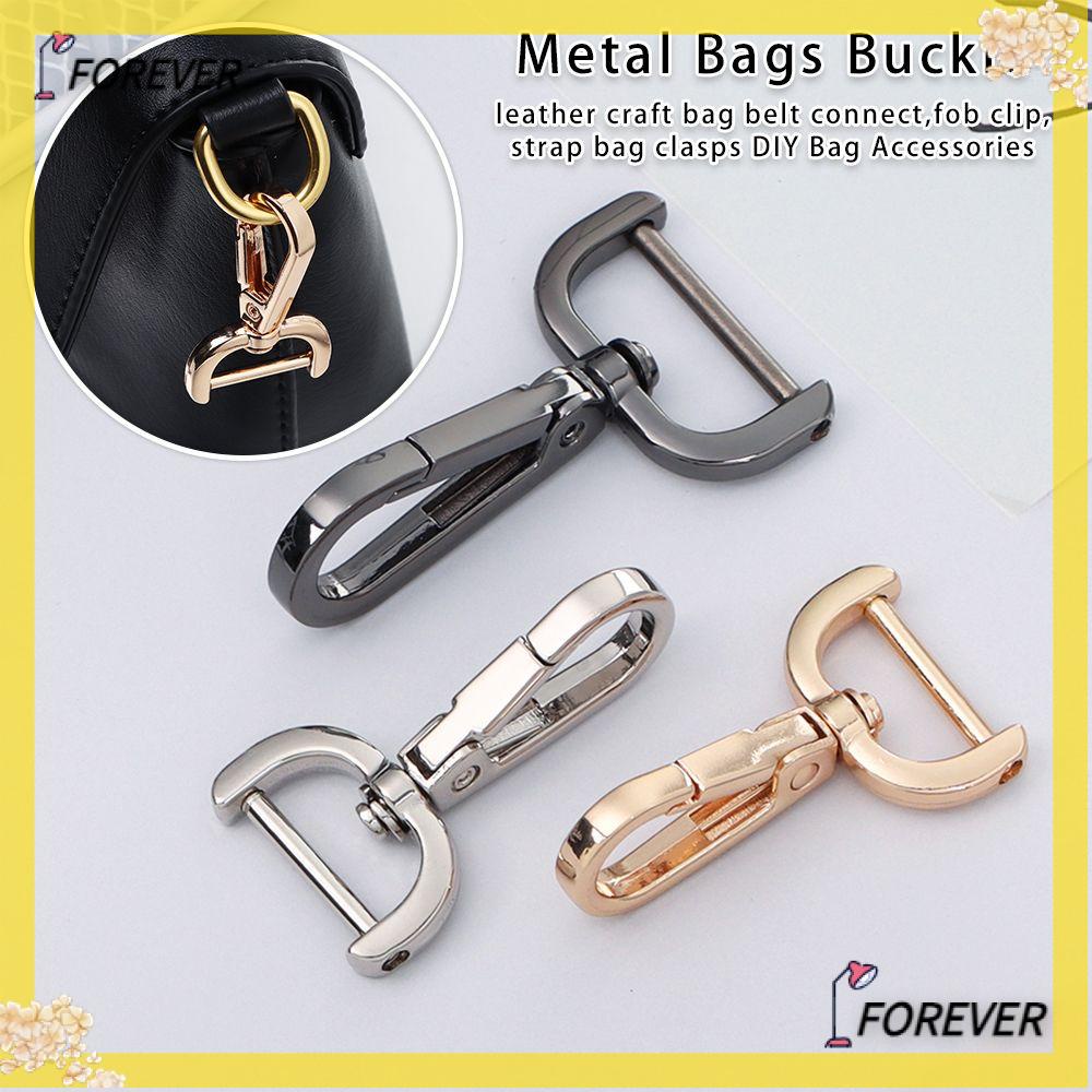 FOREVER Metal Screw Buckle Leather Craft Detachable Snap Hook Bags Strap Buckles Belt Handle