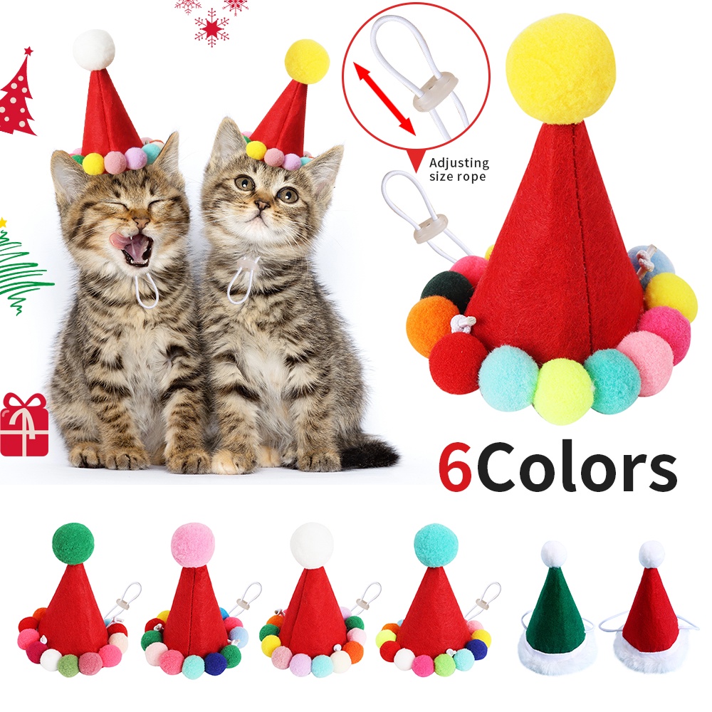 หมวกคอสเพลย์ซานต้าคลอสน่ารัก-ขนาดเล็ก-สําหรับสัตว์เลี้ยง-สุนัข-แมว