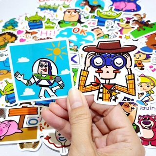 สติ๊กเกอร์ Toy Story การ์ตูน ทอย สตอรี่ ติดแน่น กันน้ำ ติดเคสมือถือ (50 ชิ้น) sticker