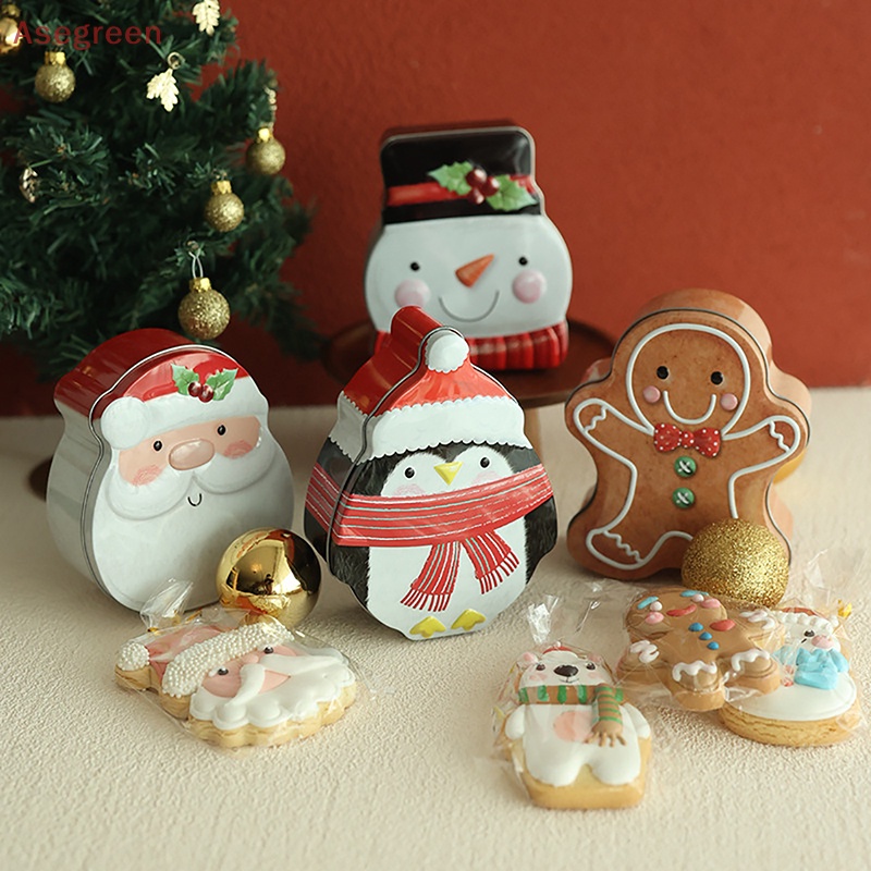 asegreen-กล่องดีบุกคุกกี้-ช็อคโกแลต-รูปมนุษย์หิมะ-ขนมปังขิง-ต้นคริสต์มาส-เพนกวิน-ซานต้าคลอส