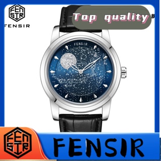 Fensir FENSIR พร้อมส่ง นาฬิกาข้อมือควอตซ์แฟชั่น สายหนังวัวแท้ หน้าปัดขนาดใหญ่ สําหรับบุรุษ