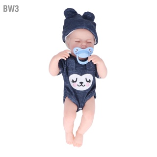  BW3 12in ชุดตุ๊กตาทารกแรกเกิดล้างทำความสะอาดได้ Emulational Soft ซิลิโคนนอนตุ๊กตาเด็กทารกพร้อมจุกนมขวดนมเสื้อผ้า