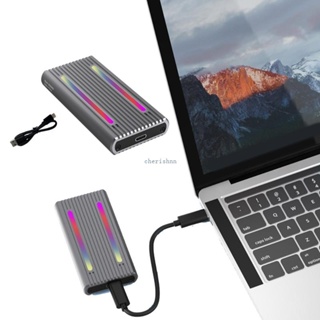 Ch*【พร้อมส่ง】กล่องเคสแข็ง RGB M 2 SSD รองรับโปรโตคอล NVMe สําหรับเล่นเกม