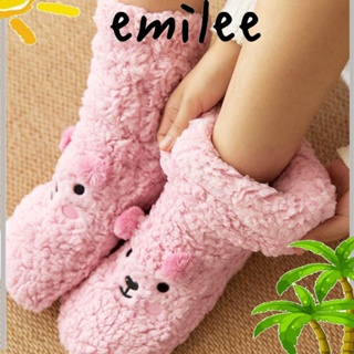 Emilee ถุงเท้าผู้หญิง น่ารัก ฤดูหนาว อบอุ่น ถุงเท้านอน