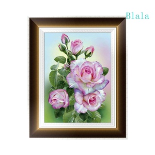 Blala ภาพปักครอสติชคริสตัล รูปดอกไม้ 5D สําหรับตกแต่งบ้าน ออฟฟิศ DIY