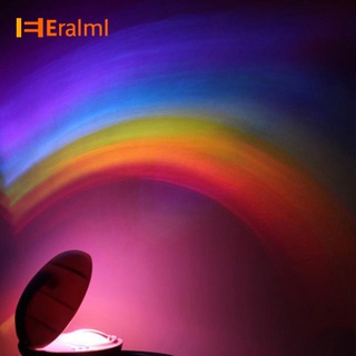 โคมไฟโปรเจคเตอร์ LED รูปสายรุ้ง ขนาดเล็ก สีสันสดใส แบบสร้างสรรค์ สําหรับตกแต่งห้องเด็ก