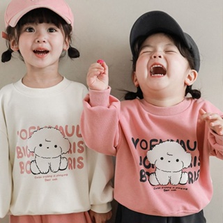 🎀พร้อมส่ง🎀 เสื้อผ้าฤดูใบไม้ร่วงบางของทารก สื้อผ้าเด็กผู้หญิง เสื้อผ้าแฟชั่นเด็กผู้หญิงลายลูกหมาสไตล์เกาหลี