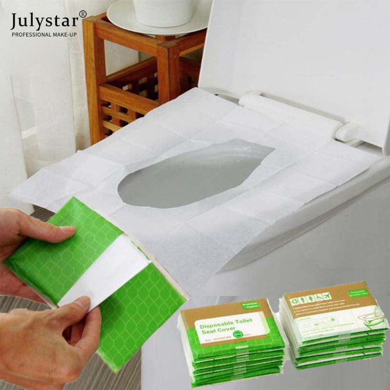 julystar-10-ชิ้น-แพ็คแผ่นรองนั่งห้องน้ำกันน้ำแบบใช้แล้วทิ้งแผ่นรองกระดาษชำระกันน้ำเพื่อสุขภาพ