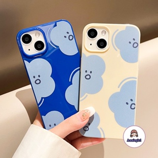 เคสโทรศัพท์มือถือ TPU นิ่ม กันรอยขีดข่วน ลายก้อนเมฆน่ารัก สําหรับ IPhone 11 14 Pro Max 12pro 13Promax XS XR 7 8 Plus