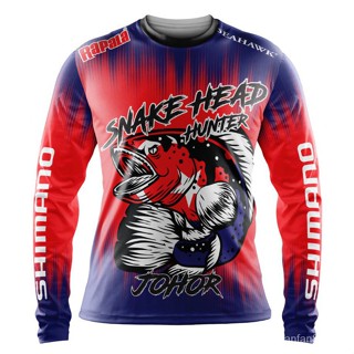 เสื้อกีฬาตกปลา BAJU Pancing Edition SNAKEHEAD TOMAN FISHING JERSEY BAJU Saiz XS-3XL XAXD