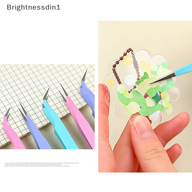 brightnessdin1-แหนบสเตนเลส-แบบตรง-ป้องกันไฟฟ้าสถิตย์-สําหรับตกแต่งเค้ก-2-ชิ้น-ต่อชุด