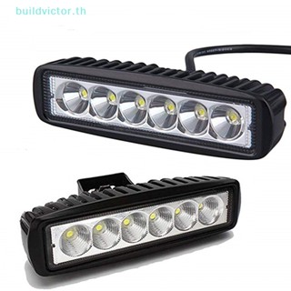 Buildvictor ไฟสปอตไลท์ LED 6 ดวง 18W DRL สว่างมาก กันน้ํา สําหรับรถยนต์ รถบรรทุก SUV 12V TH