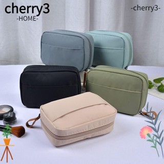 Cherry3 กระเป๋าเครื่องสําอาง ความจุขนาดใหญ่ แบบพกพา เรียบง่าย