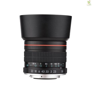 Andoer เลนส์กล้อง 85 มม. F1.8 รูรับแสงขนาดใหญ่ โฟกัสแมนนวล 7 Grou Came-8.9