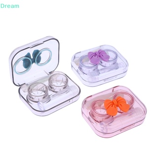 &lt;Dream&gt; กล่องคอนแทคเลนส์ สีชมพูใส รูปโบว์น่ารัก ขนาดเล็ก ลดราคา