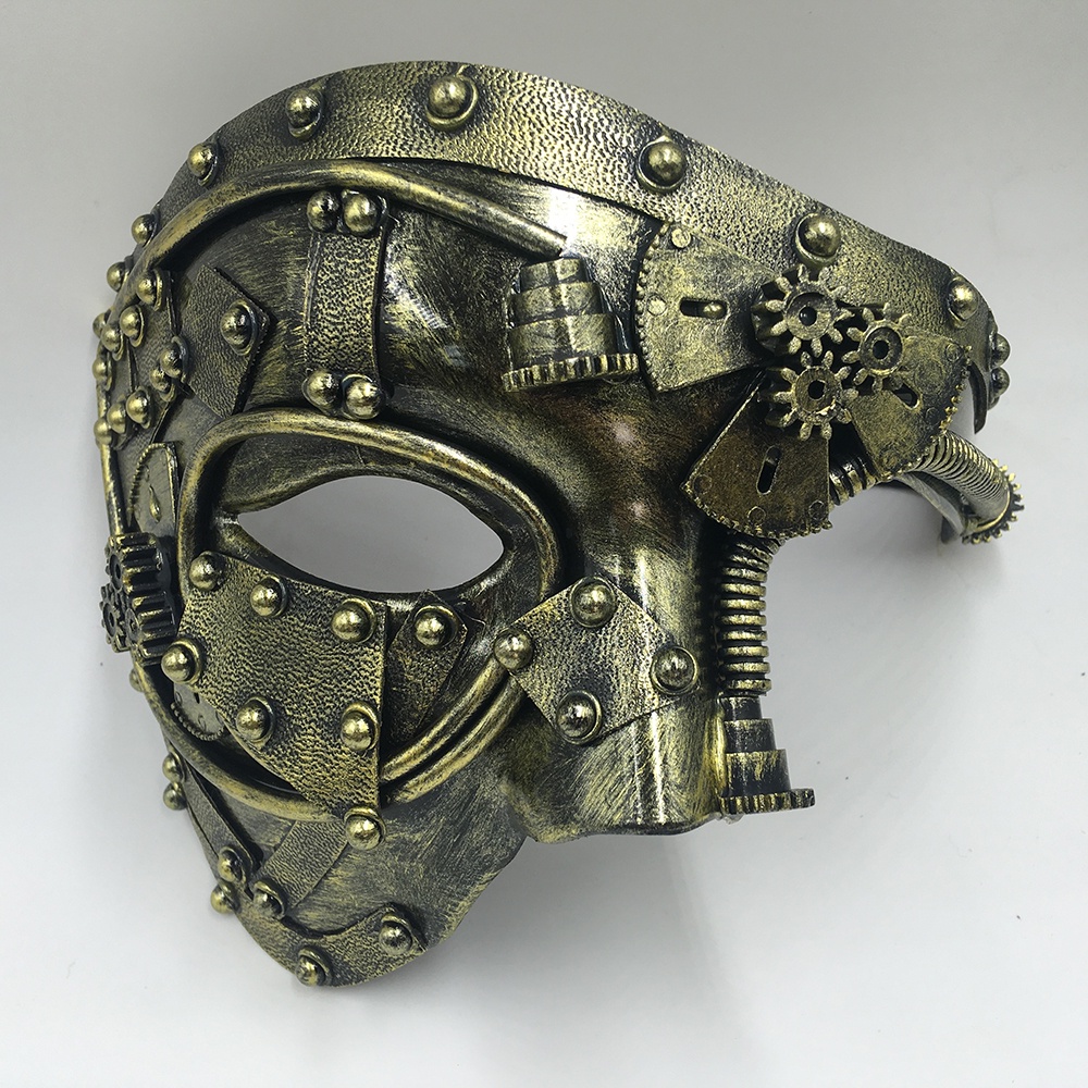 steampunk-phantom-masquerade-คอสเพลย์หน้ากากบอลครึ่งหน้าผู้ชายพังก์เครื่องแต่งกายฮาโลวีนปาร์ตี้เครื่องแต่งกายอุปกรณ์ประกอบฉาก