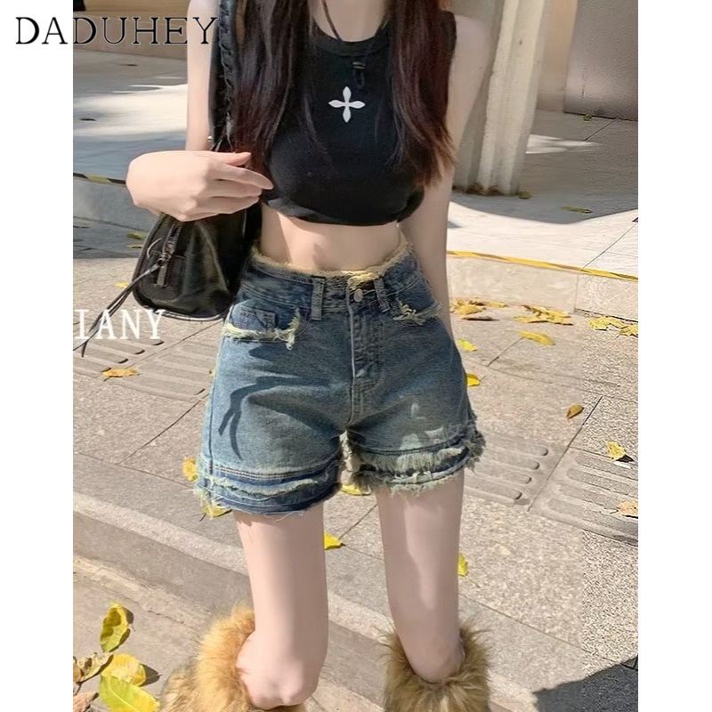 daduhey-women-korean-style-loose-slimming-wide-leg-hot-pants-fashion-ins-summer-thin-high-waist-a-line-denim-shorts