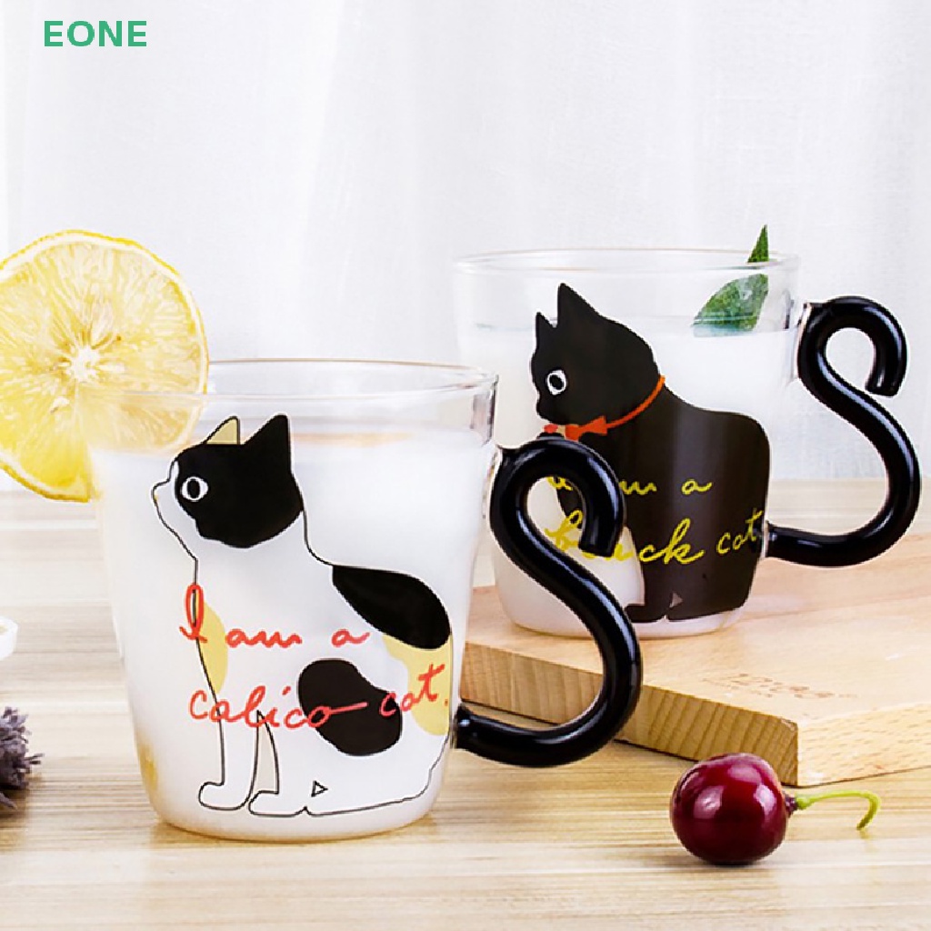 eone-ขายดี-แก้วมักใส่เครื่องดื่ม-ชา-นม-กาแฟ-น้ําผลไม้-รูปหางแมว