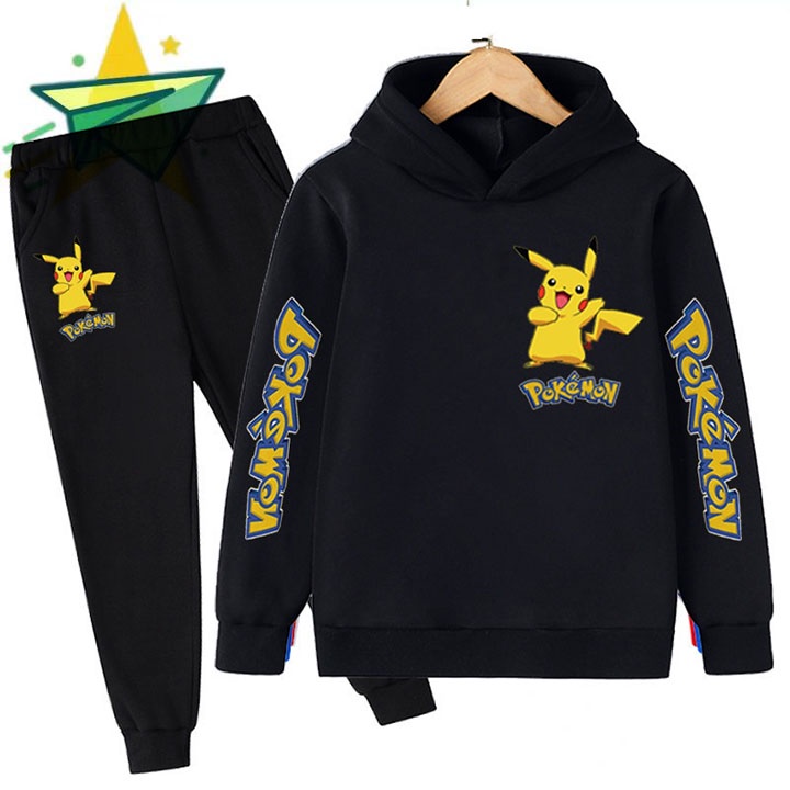 เสื้อกันหนาว-มีฮู้ด-ลายการ์ตูนปิกาจู-สไตล์ยุโรป-และอเมริกา-สําหรับเด็กผู้ชาย-และเด็กผู้หญิง
