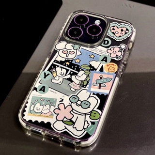 Cartoon Bunny Phone Case  For Iphone14pro XR Drop-Resistant 13/12 Transparent XS All-Inclusive 11 Soft 7P