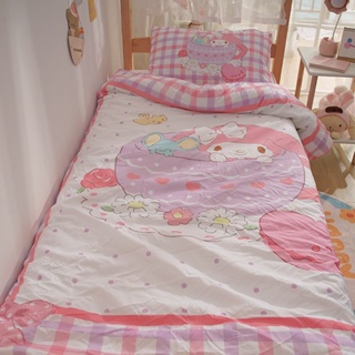 ชุดผ้าปูที่นอน ปลอกหมอนผ้าห่ม ลายการ์ตูน Melody สําหรับเด็กผู้หญิง