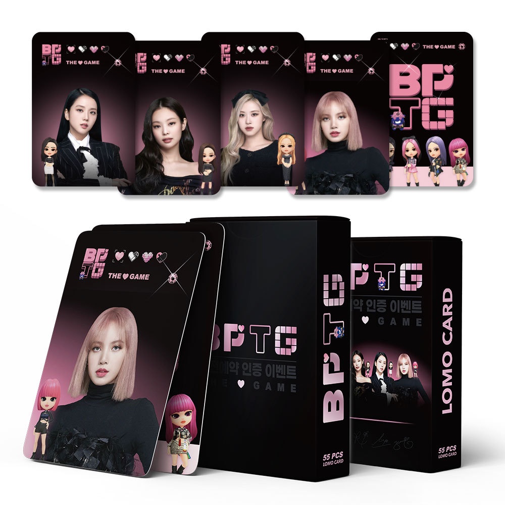 chenfumeng-ชุดการ์ดโลโม่-โปสเตอร์-blackpink-bptg-the-game-55-ชิ้น