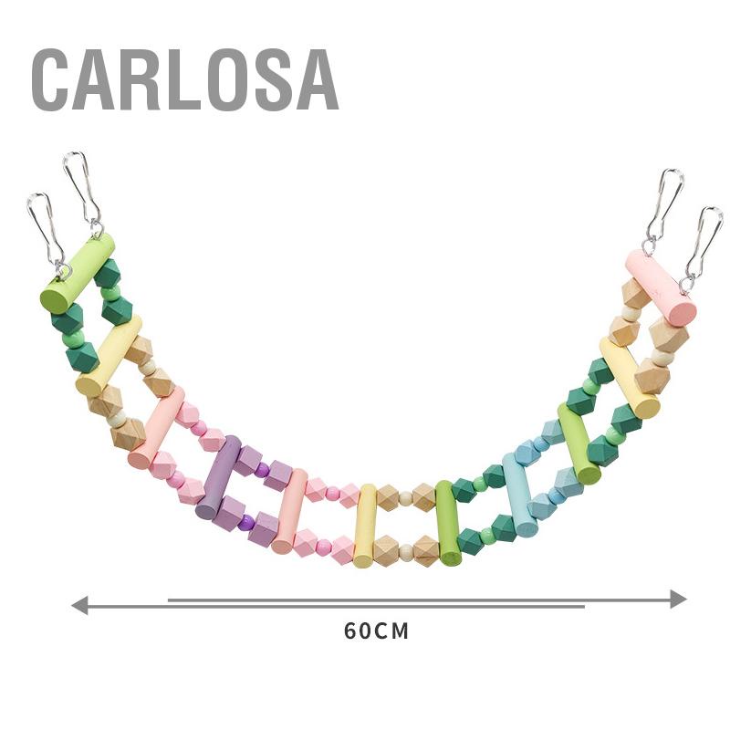 carlosa-บันไดนกสะพานแขวนนกแก้วสะพานแกว่งสำหรับนกมาคอว์-cockatiels-parakeets-แอฟริกันเกรย์