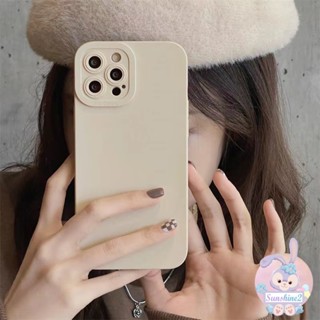 เคสโทรศัพท์มือถือ กันตก ป้องกันเลนส์ เรียบง่าย สีพื้น สําหรับ iPhone 11 14 13 12 Pro Max XR XS Max 8 7 Plus