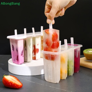 Abongbang ชุดแม่พิมพ์ไอศกรีม ถาดทําไอศกรีม พร้อมฝาปิด DIY เครื่องมือห้องครัวที่ดี