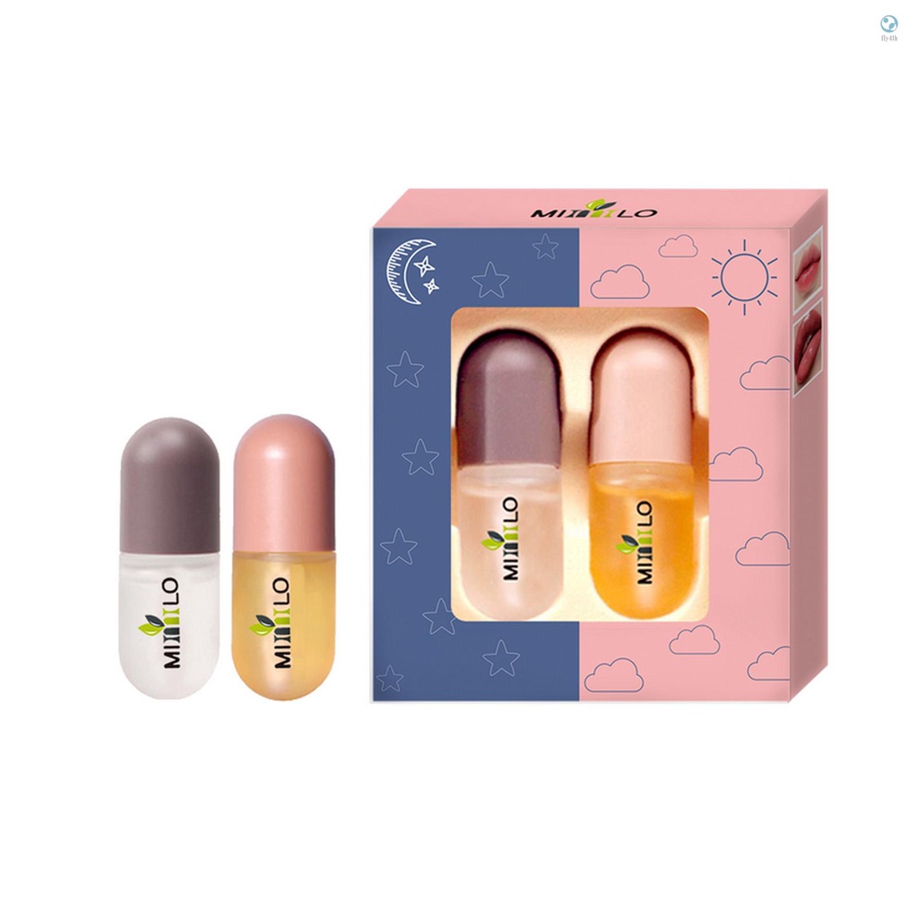 flyhigh-lip-plumper-set-2-แพ็ค-ลิปพลัมเปอร์ออยล์-ลิปแคร์เซรั่ม-ลิปเอ็นเซอร์-เพื่อริมฝีปากดูอวบอิ่ม-ดูอวบอิ่ม-ดูอ่อนเยาว์-ดูกลางวัน-และกลางคืน-ลิปแคร์ออยล์