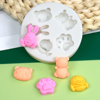 Be&gt; แม่พิมพ์ซิลิโคน รูปหมี กระต่าย เป็ด สําหรับทําเค้ก คุกกี้ ช็อคโกแลต สบู่ DIY