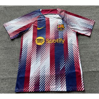 เสื้อกีฬาแขนสั้น ลายทีมชาติฟุตบอล New Barcelona 2324 ชุดเหย้า เพิ่มตัวเลข และชื่อได้