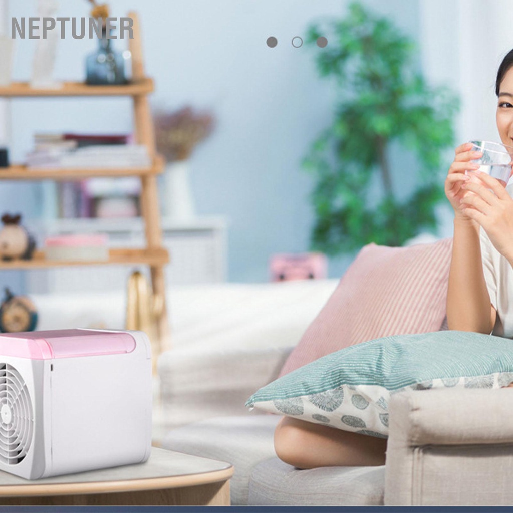 neptuner-เครื่องปรับอากาศแบบพกพาพัดลมระบายความร้อนขนาดเล็ก-air-cooler-3-wind-speed-desktop-usb-powered-humidifier-night-light-fan