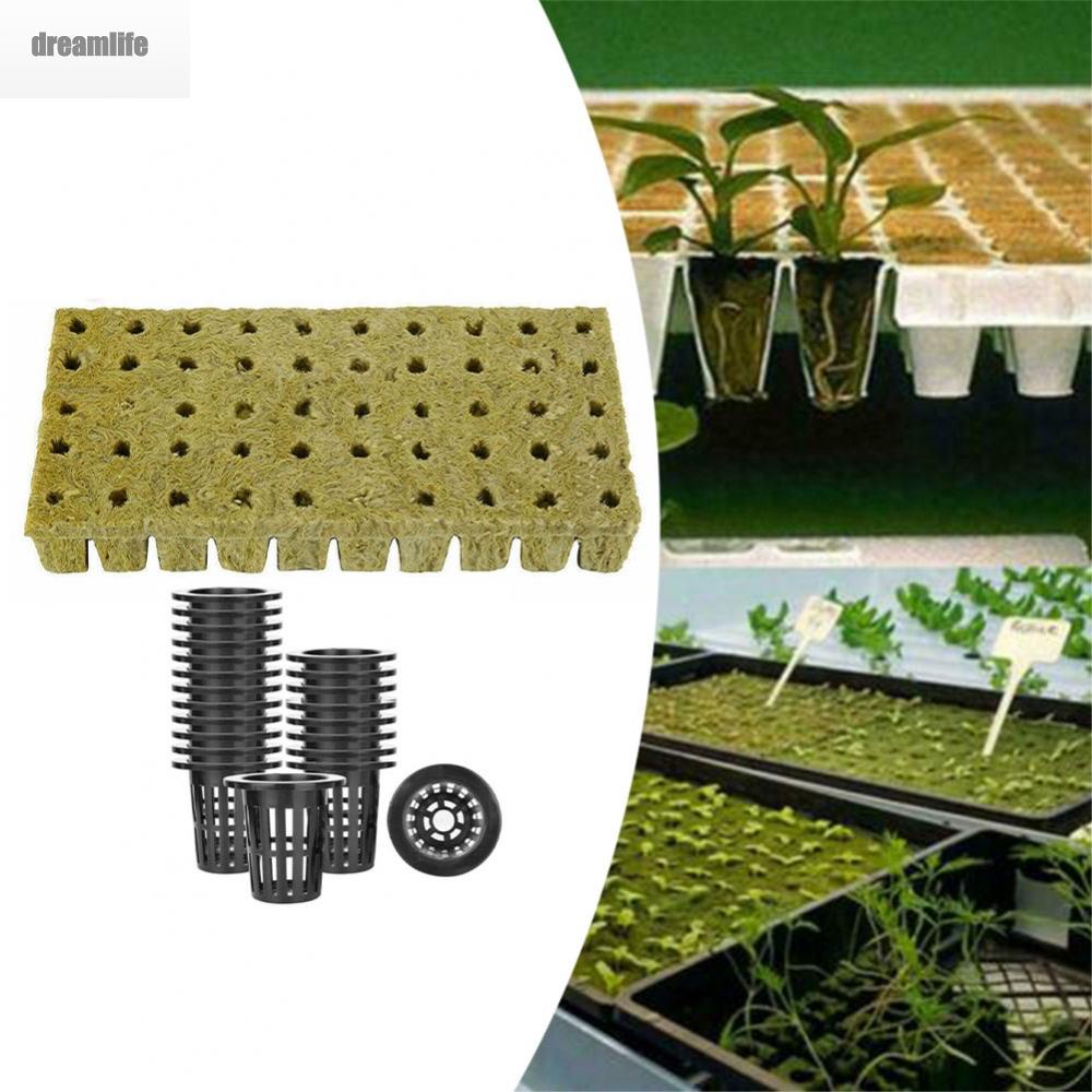 dreamlife-all-in-one-hydroponic-gardening-kit-50-net-cups-and-rock-fiber-cubes-for-efficient-plant-growth