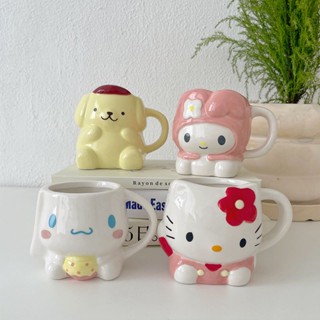 🍦Hello Kittyเซรามิกส์ถ้วยน้ำ Melodyเมโลดี้การ์ตูนถ้วยกาแฟ