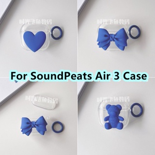 【พร้อมส่ง】เคสหูฟัง แบบนิ่ม ประดับโบว์ สามมิติ สําหรับ SoundPeats Air 3 SoundPeats Air 3