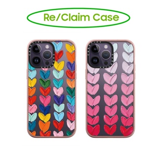Casetify เคสแข็ง ลายภาพวาดสีน้ํามัน รูปหัวใจ สําหรับ iPhone 11 12 13 14 Pro Max