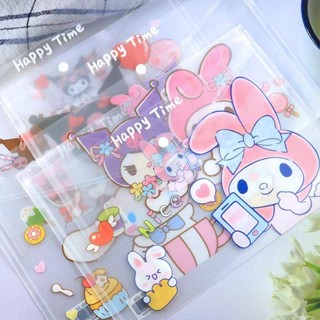 Sanrio กระเป๋าเอกสาร PVC แบบใส ขนาด A4 3 สไตล์ สําหรับใส่เอกสาร เครื่องเขียนเด็ก