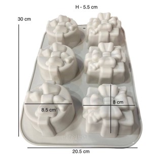แม่พิมพ์ซิลิโคน กล่องของขวัญ กลม เหลี่ยม พิมพ์ทำขนม พิมพ์วุ้น พิมพ์สบู่ ฟองดอง ชอคโกแลต ดอกไม้ Silicone Mold Gifts Box