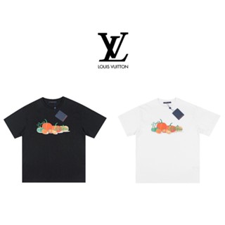 เสื้อยืดแขนสั้นลําลอง ผ้าฝ้าย พิมพ์ลายฟักทอง ขนาดใหญ่ สีสันสดใส แฟชั่นคู่รัก สไตล์คลาสสิก สําหรับผู้ชาย และผู้หญิง