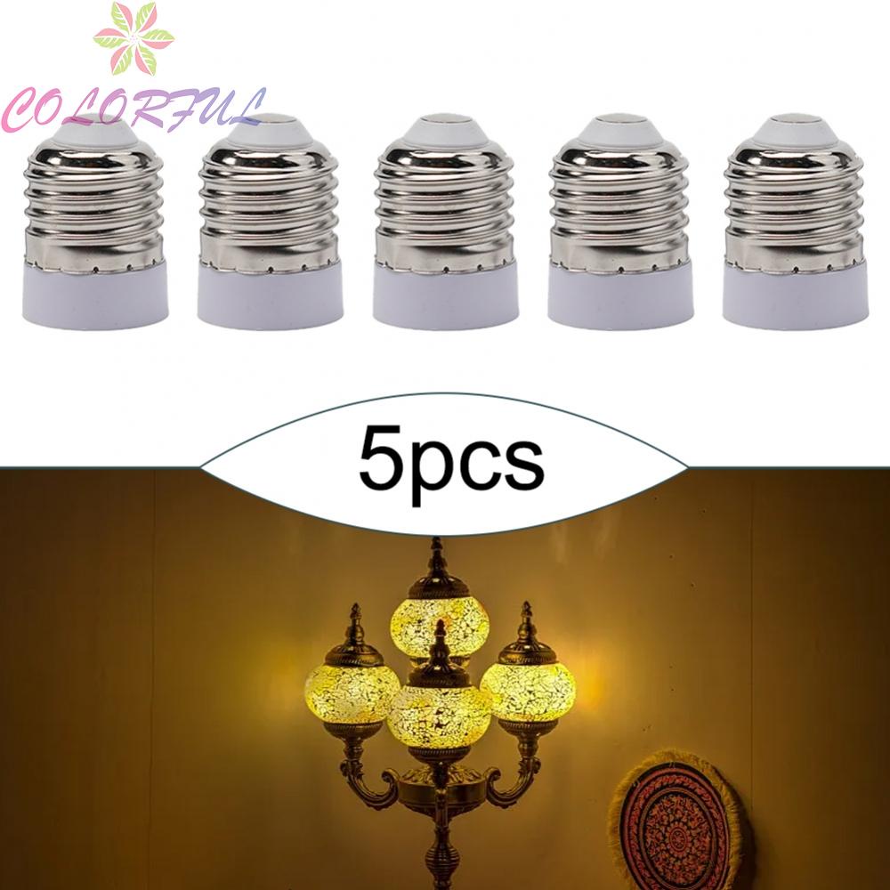 colorful-lamp-heads-medium-base-pbt-5-pcs-80-277v-adapter-e26-to-e12-lamp-adapter