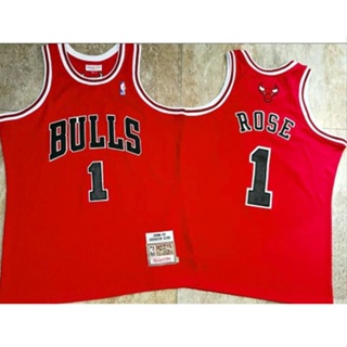 เสื้อกีฬาบาสเก็ตบอล ปักลาย NBA Chicago Bulls N เสื้อกีฬาแขนกุด ลาย Derrick Rose 1 ชิ้น 405173